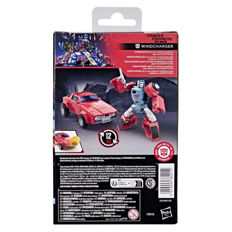 Windcharger Studio Series Deluxe 4.5-Inch Figure — Box Back with Conversion Steps and Alt Mode