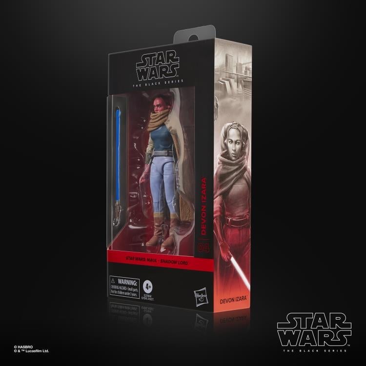 Devon Izara Black Series 6-Inch Figure — Package Detail Box Side with Character Art