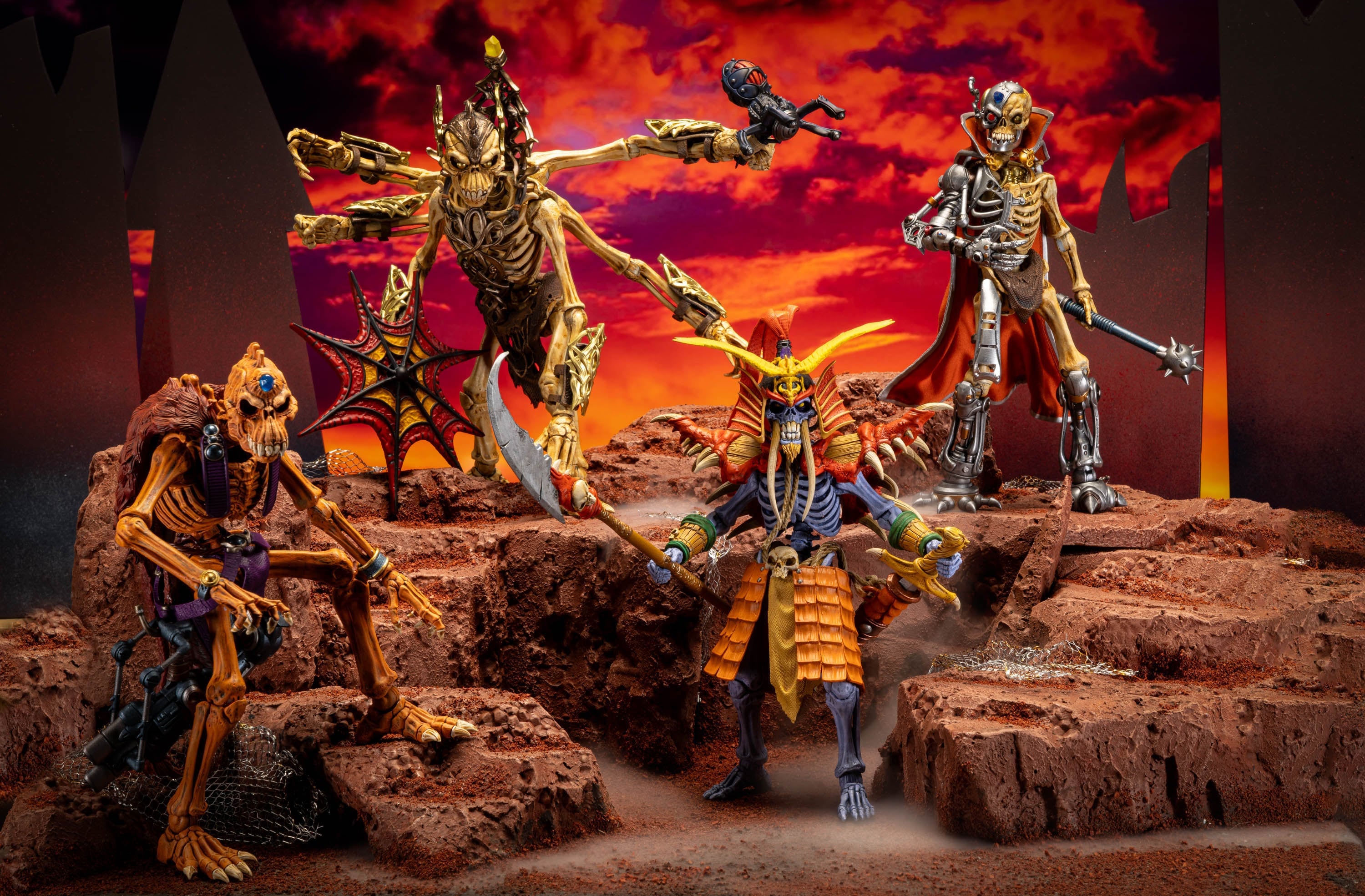 Aracula Skeleton Warriors Infinite Legions 6-Inch Figure — Wave 1 Group Display with Other Skeleton Warriors Figures