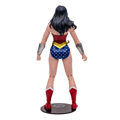 Wonder Woman (Classic) DC Multiverse 7-Inch Action Figure — Back View on DC Logo Display Stand