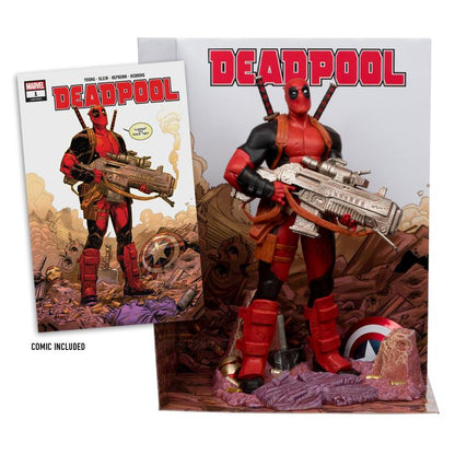 Deadpool McFarlane 1/6 Scale Figure — Comic Book Included Callout with Figure Display