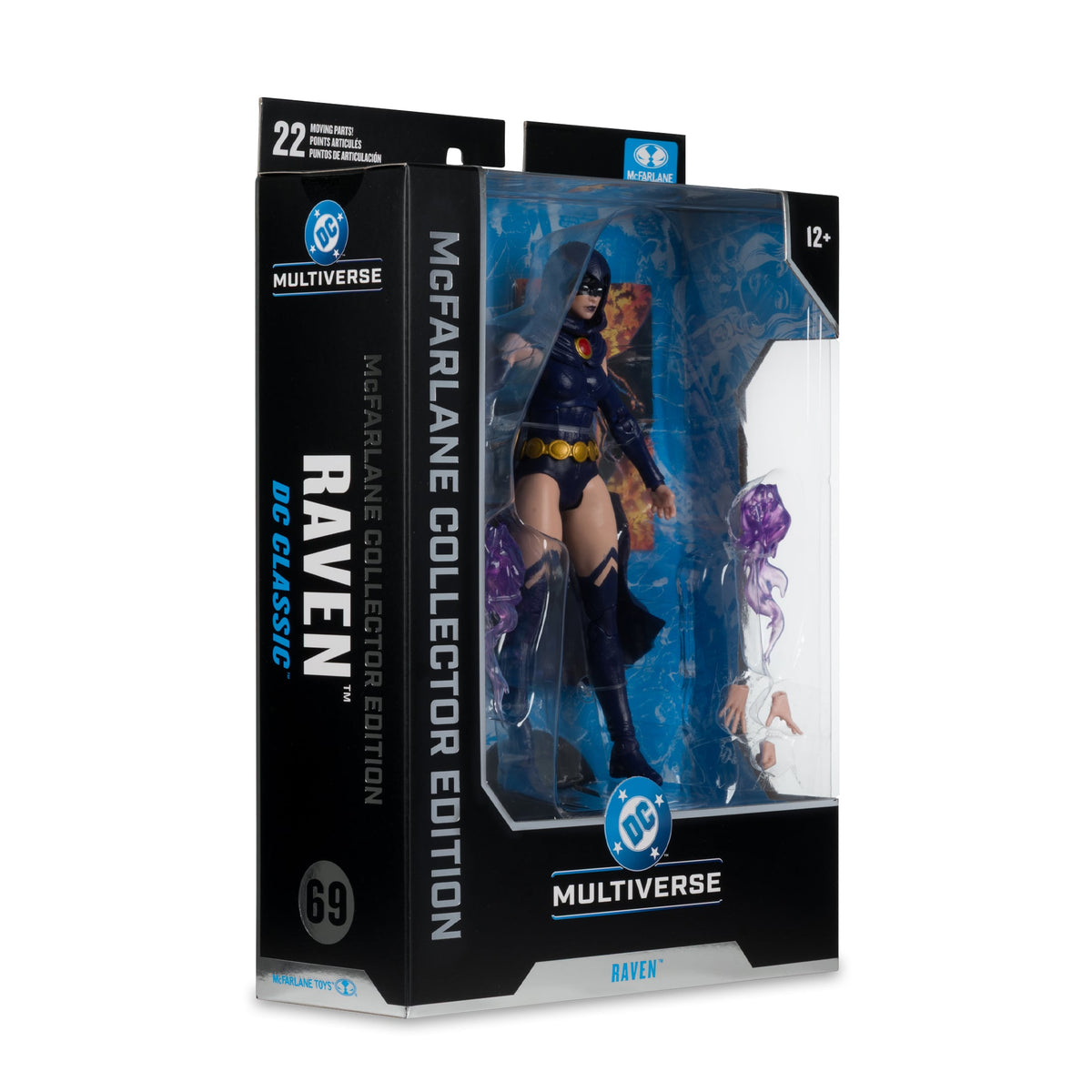 Raven DC Multiverse Collector Edition 7-Inch Figure — Box Side View with Character Art