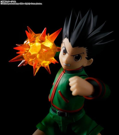 Gon Hunter x Hunter S.H.Figuarts 5.5-Inch Figure — Jajanken Rock Effect Dramatic Dark Background