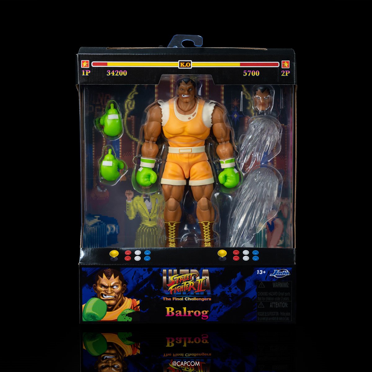 Balrog Ultra Street Fighter II 6-Inch Figure — Box Front Arcade-Inspired Packaging