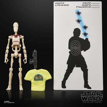 B1 Battle Droid Black Series 6-Inch — Accessories Included: Figure, Blaster, T-Shirt, Target Poster