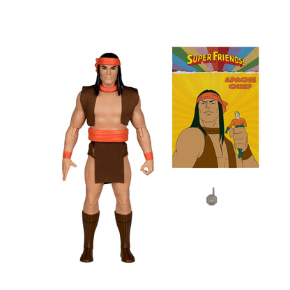 Apache Chief DC Super Friends 6-Inch Action Figure — Contents Display with Character Card and JLA Pin
