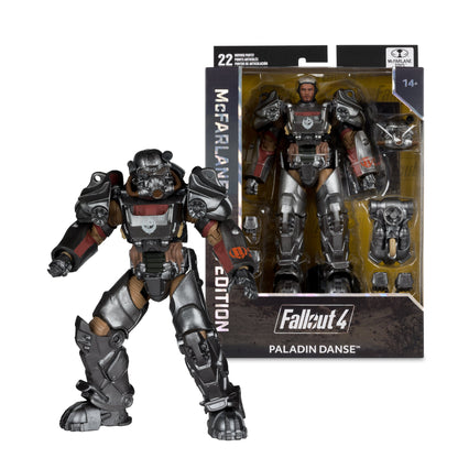 Paladin Danse Fallout 4 Gaming Edition 7-Inch Figure — Figure Beside Retail Package Front