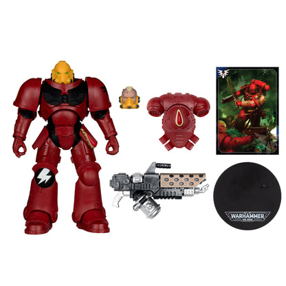 Blood Angels Infernus Marine Warhammer 40K 7-Inch Figure — Accessories Included Flat Lay