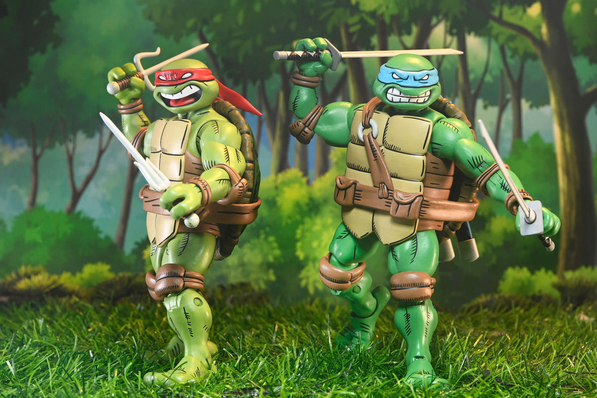Leonardo and Raphael TMNT x Usagi Yojimbo NECA Figures — Side by Side Comparison