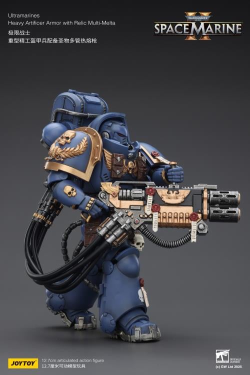 Ultramarines Heavy Artificer Armor Space Marine 2 JoyToy 1/18 Figure — Accessories Included Display with Stand and Interchangeable Hands