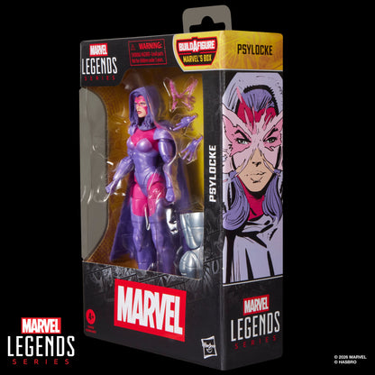 Psylocke Marvel Legends 6-Inch Figure — Package Side with Comic Art Detail
