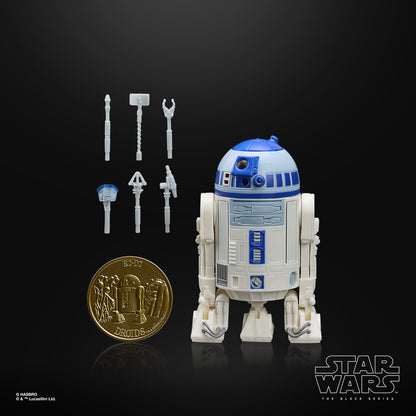 R2-D2 Droids Black Series 6-Inch Figure — Contents Display with Six Tools and Collector Coin