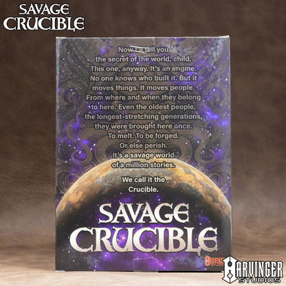 Ko'Mo of the Isles Savage Crucible 6-Inch Figure — Box Back with Lore Text