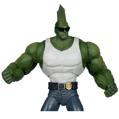 Savage Dragon McFarlane Elite Edition Image Comics Founders Series 7-Inch — Figure Detail Upper Body with Sunglasses and Police Badge