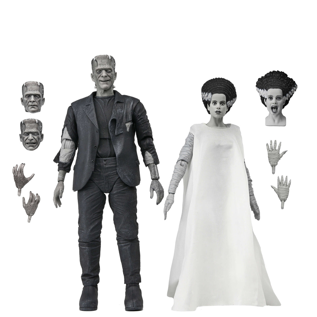 Bride of Frankenstein Universal Monsters 7-Inch Two-Pack — Accessories Included All Heads and Hands