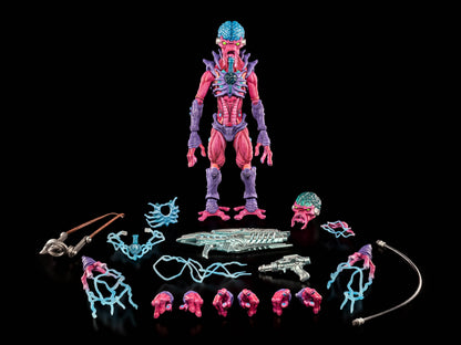 Zorrtexx Cosmic Legions 6-Inch Figure — Full Accessories Display Laid Out