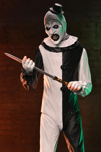 Art the Clown Terrifier 2 NECA Ultimate 7-Inch — Figure Detail Holding Sword Two-Handed