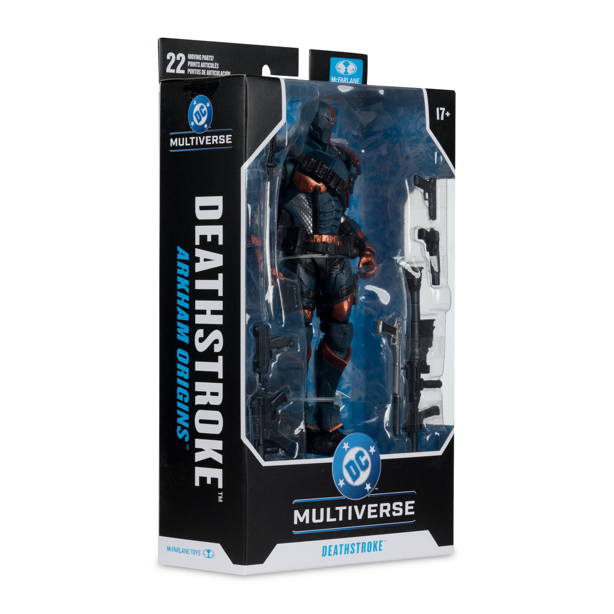 Deathstroke DC Multiverse 7-Inch Action Figure — Side View Showing Arkham Origins Package Detail