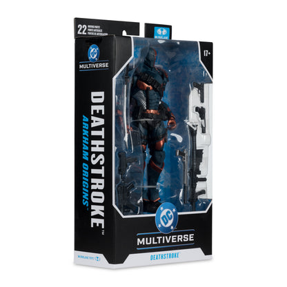 Deathstroke DC Multiverse 7-Inch Action Figure — Side View Showing Arkham Origins Package Detail