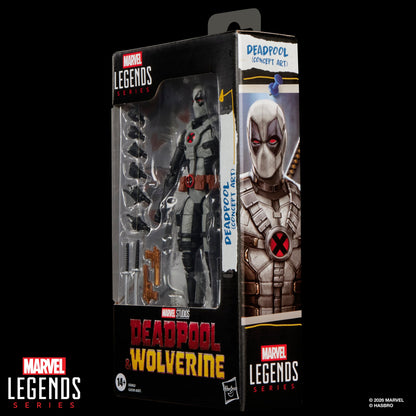 Deadpool Concept Art Marvel Legends 6-Inch Figure — Package Side Box Art Close-Up
