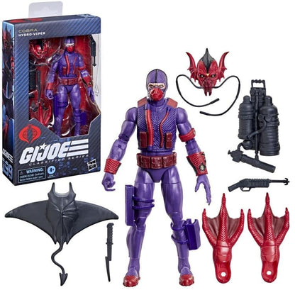 Hydro-Viper G.I. Joe Classified Series 6-Inch Figure — Package Contents Display with Figure and All Accessories