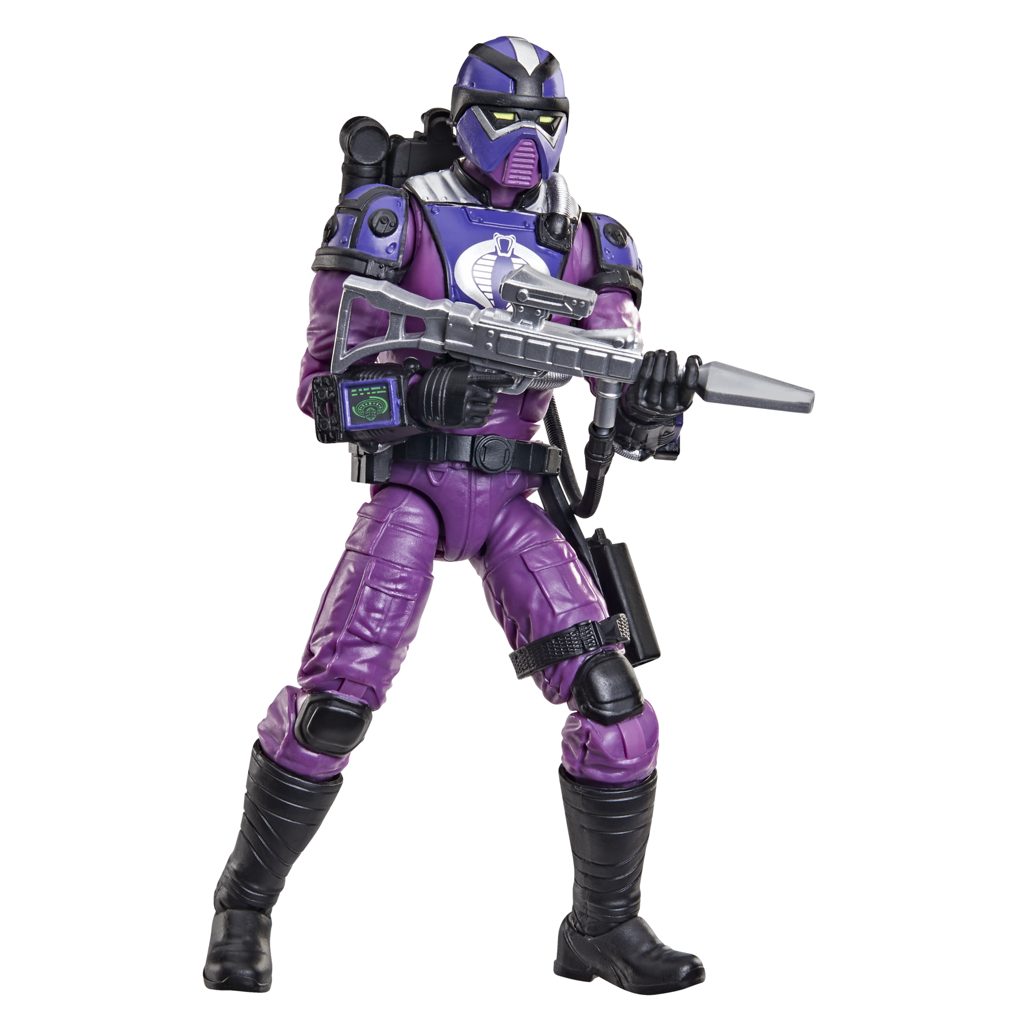 Techno-Viper G.I. Joe Classified Retro 6-Inch Figure — Front View Aiming Plasma Rifle in Combat Stance