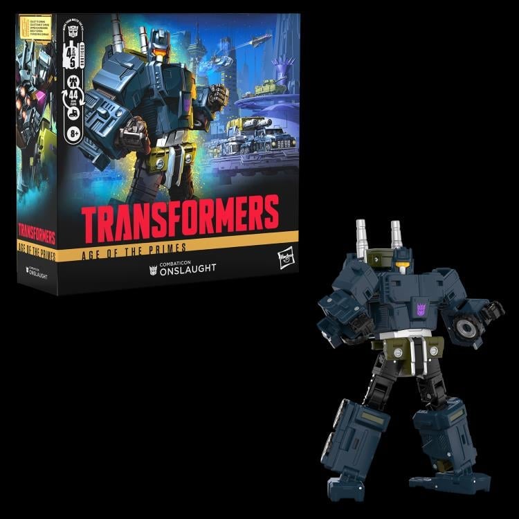 Onslaught Age of the Primes Commander Class — Box Art and Figure Out of Box Display