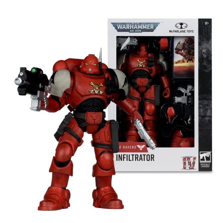 Blood Ravens Infiltrator Warhammer 40K Dawn of War IV 7-Inch Figure — Package Front with Figure