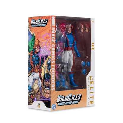 Spartan WildC.A.T.s McFarlane Elite Edition 7-Inch Figure — Package Side View with Jim Lee Team Art