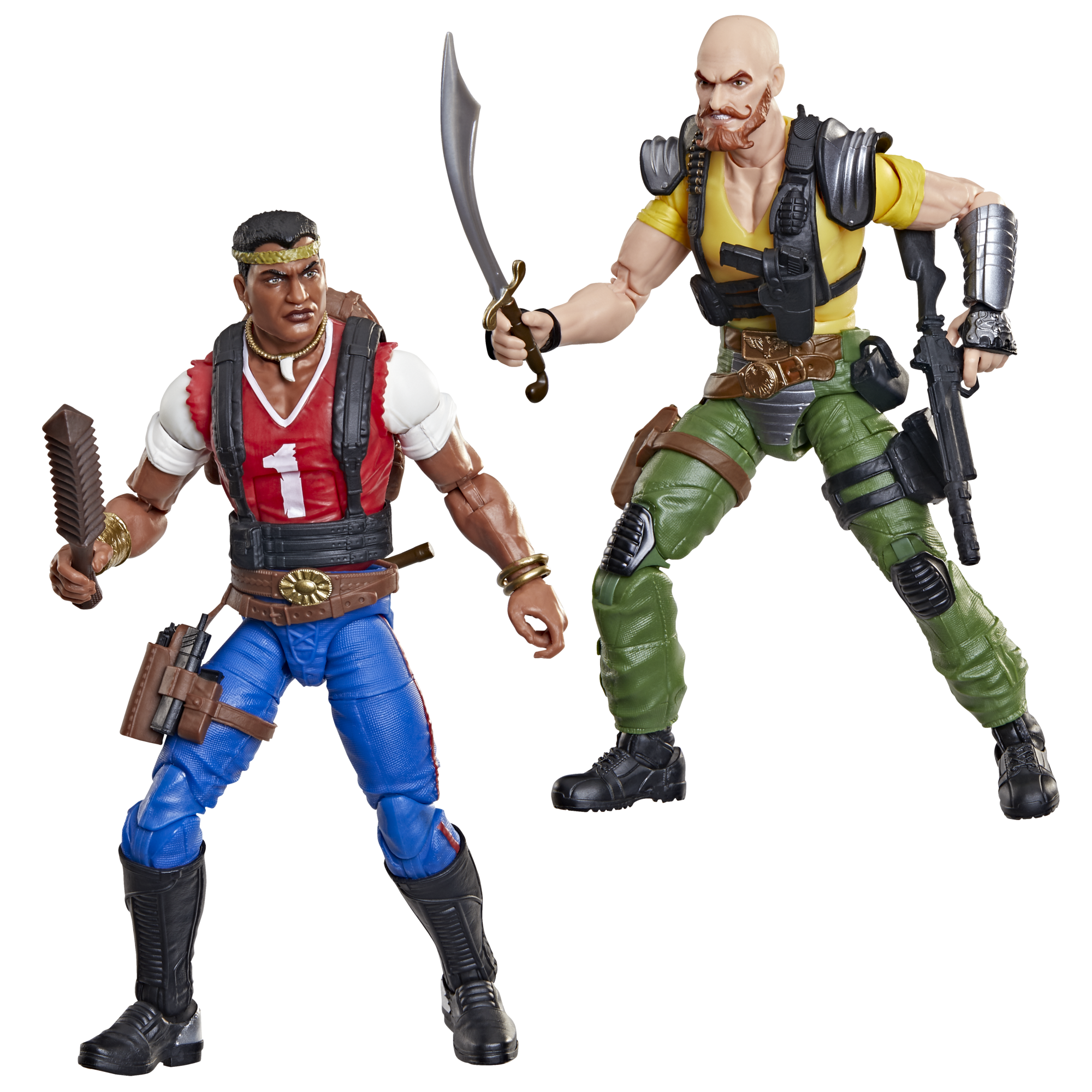 Red Dog and Taurus G.I. Joe Classified Series 6-Inch — Front View with Sword and Rifle Accessories