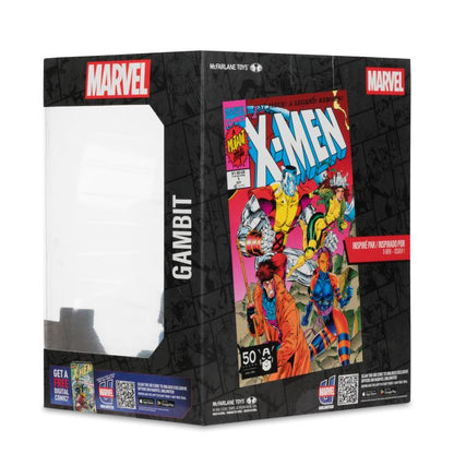 Gambit Marvel Comics 1/10 Scale Statue — Package Back View McFarlane Toys Box Detail