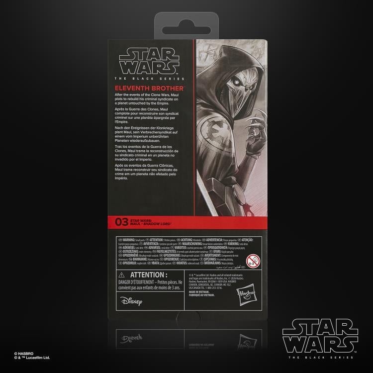 Eleventh Brother Black Series 6-Inch Figure — Box Back Multilingual Description and Series Number