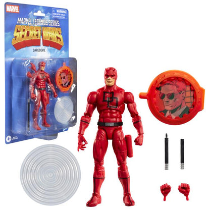 Daredevil Secret Wars Marvel Legends 6-Inch Figure — Package Contents with Carded Figure and All Accessories