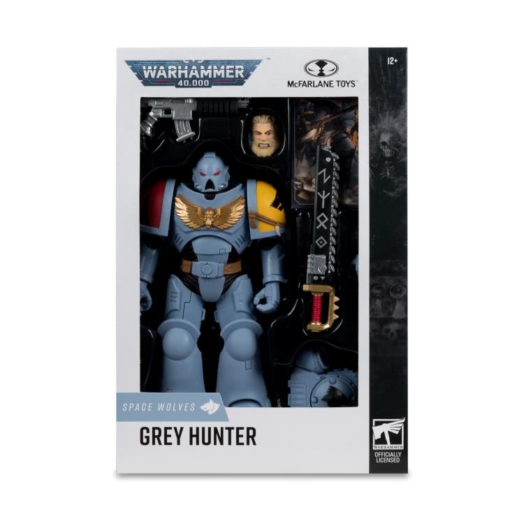 Space Wolves Grey Hunter Warhammer 40K 7-Inch Figure — Box Art Front View Window Package