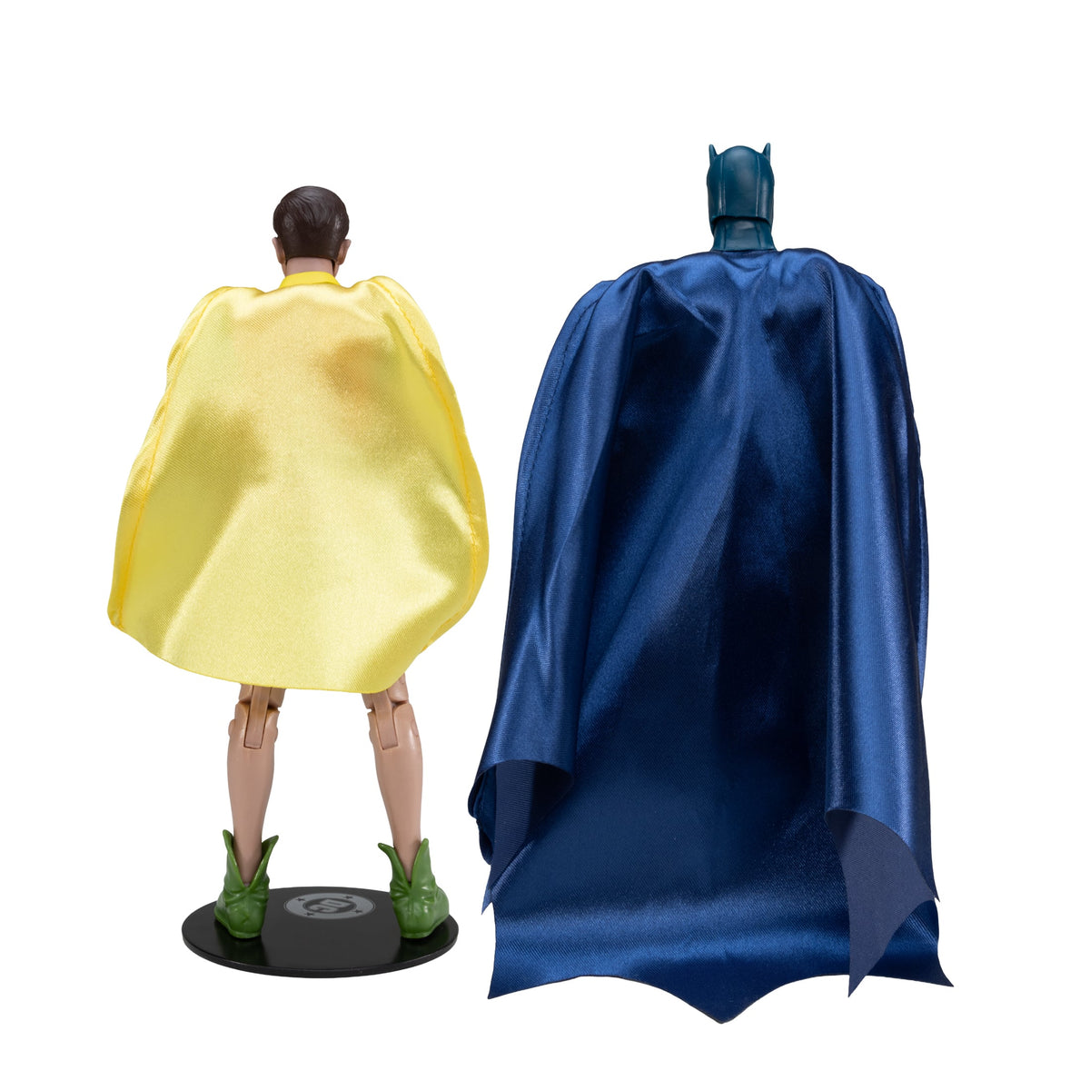 Batman & Robin 1966 DC Multiverse 7-Inch Two-Pack — Back View Fabric Cape Detail