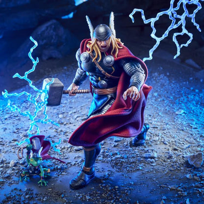 Thor Marvel Legends Maximum Series 6-Inch Figure — Combat Crouch with Mjolnir and Throg
