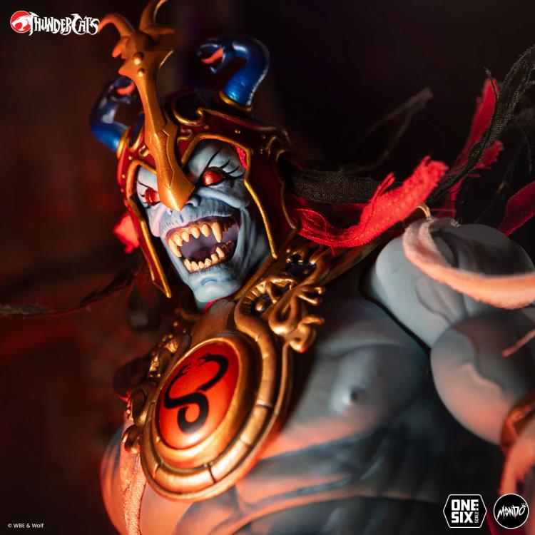 Mumm-Ra ThunderCats Mondo 1/6 Scale Figure — Smiling Head Portrait and Chest Medallion Detail