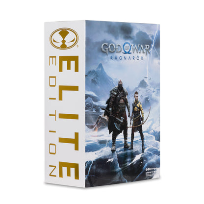 Kratos Ares Armor God of War Ragnarok McFarlane Elite Edition 7-Inch Figure — Box Art Close-Up Showing Elite Edition Outer Packaging