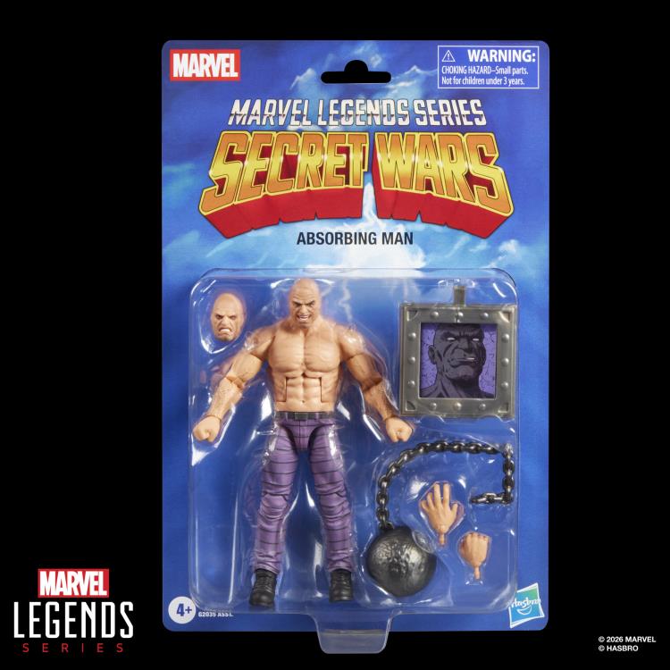 Absorbing Man Marvel Legends 6-Inch Figure — Box Art Close-Up Sealed Blister Card Front