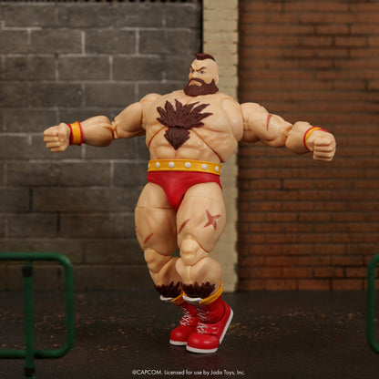 Zangief Ultra Street Fighter II 6-Inch Action Figure — Back View Showing Chest Hair and Scar Detail