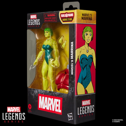 Marrina Marvel Legends 6-Inch Figure — Package Side View with Comic Art Panel