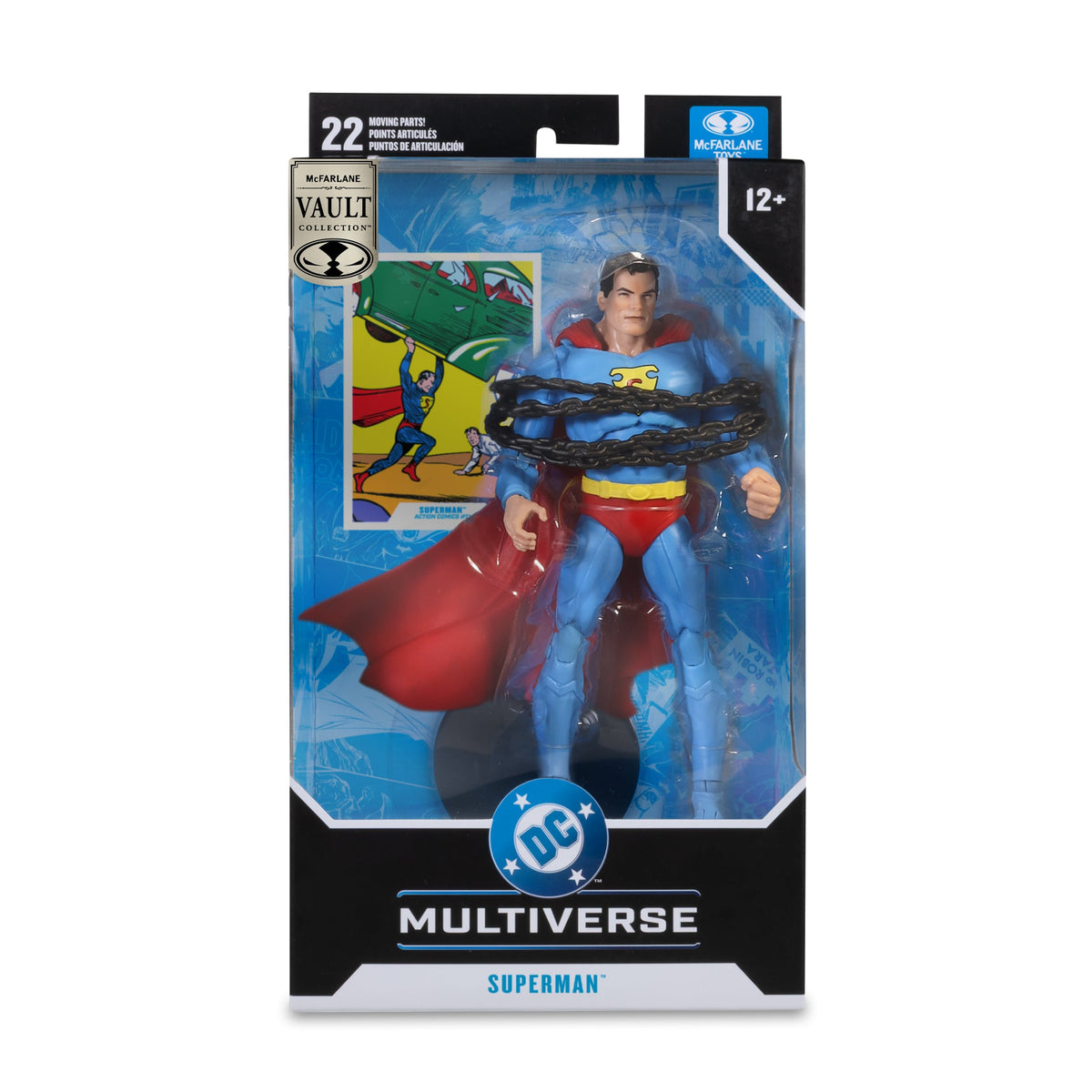 Superman Action Comics DC Multiverse 7-Inch Figure — Package Front Box Art Close-Up