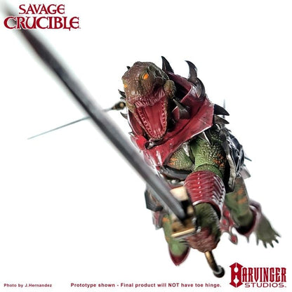 Veteris Rapax Savage Crucible 6-Inch Figure — Overhead Sword Charge Figure Detail