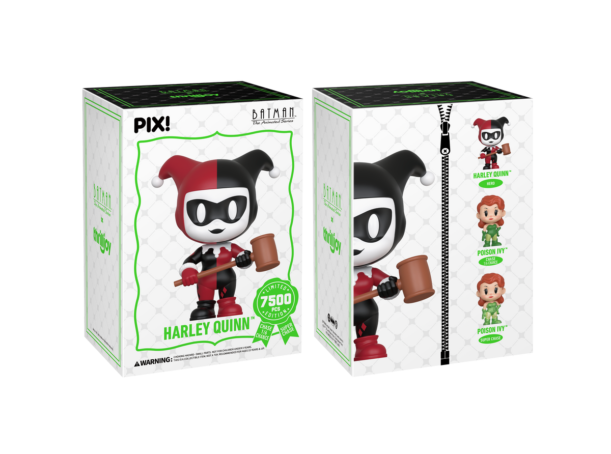 Harley Quinn Batman: The Animated Series PIX! Limited Edition Figure — Box Front and Back View with Chase Variant Details