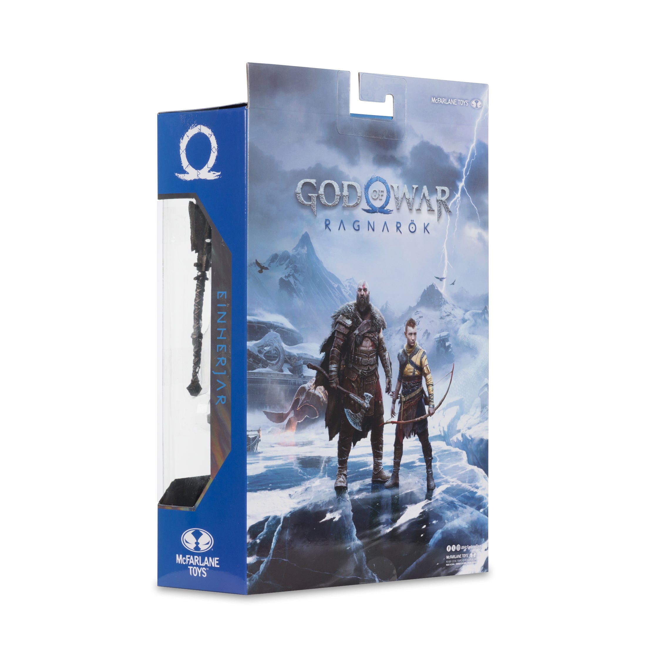Einherjar God of War Ragnarok McFarlane Gaming Edition 7-Inch Figure — Box Back with Key Art