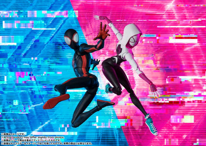 Spider-Gwen and Miles Morales S.H.Figuarts Across the Spider-Verse Figures — Dynamic Duo Display