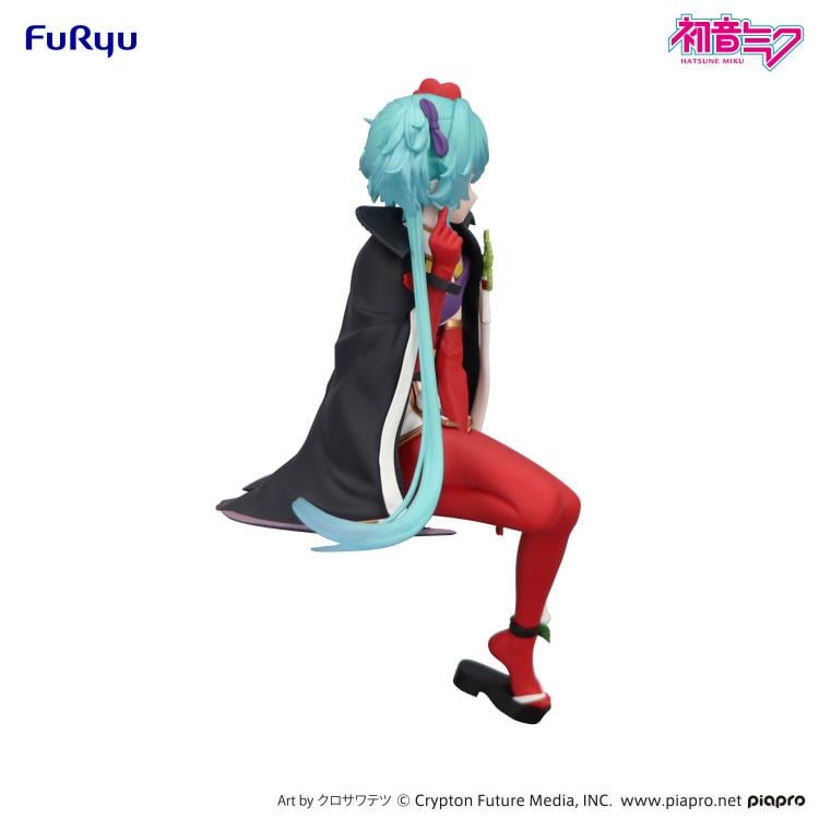Hatsune Miku Flower Fairy Camellia Noodle Stopper Figure — Side View Left Showing Seated Pose