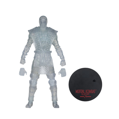 Reptile (Invisible) Mortal Kombat Klassic 7-Inch — Accessories Included Showing Swappable Hands and Mortal Kombat Klassic Base