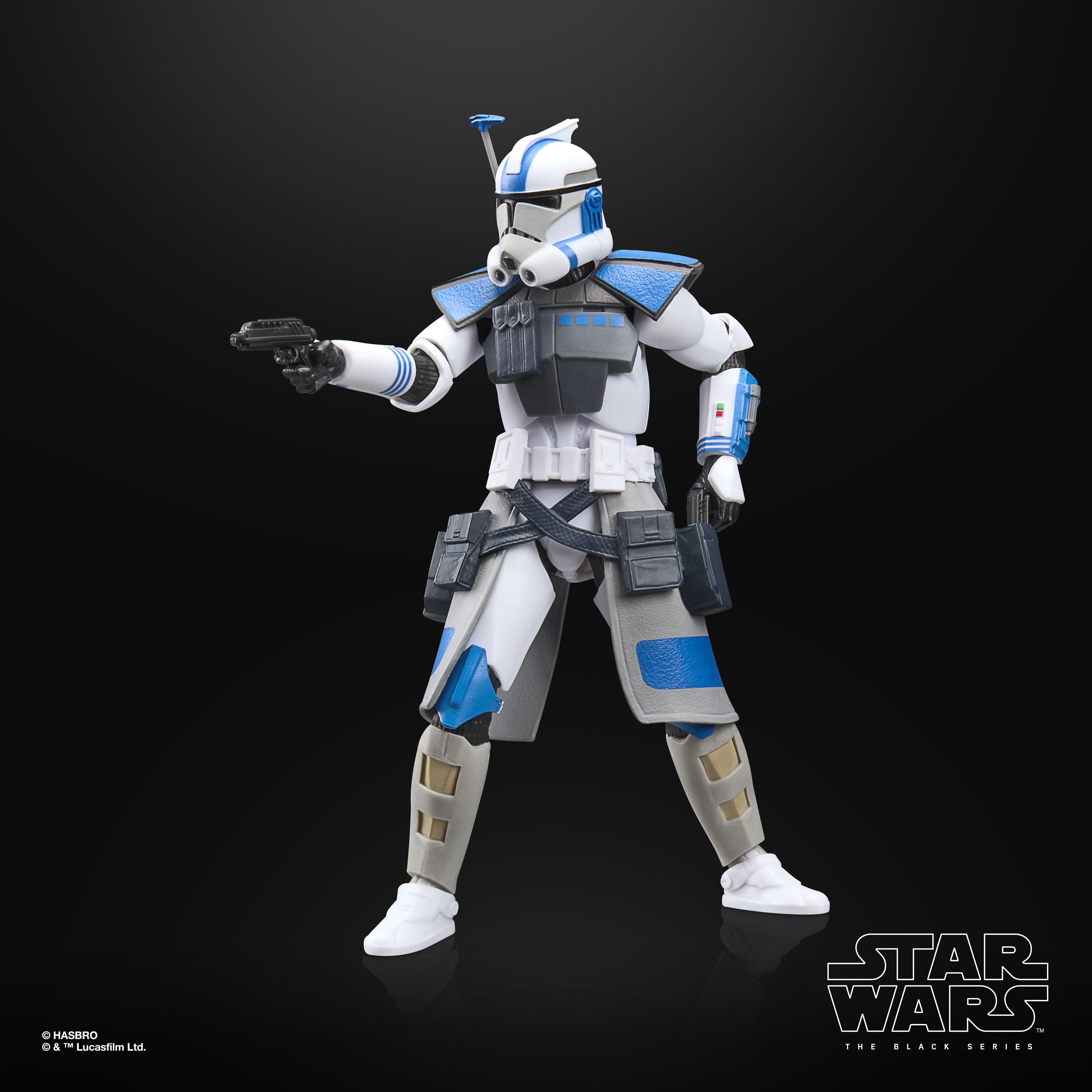 ARC Commander Colt Black Series 6-Inch Figure — Front View Blue Armor Detail
