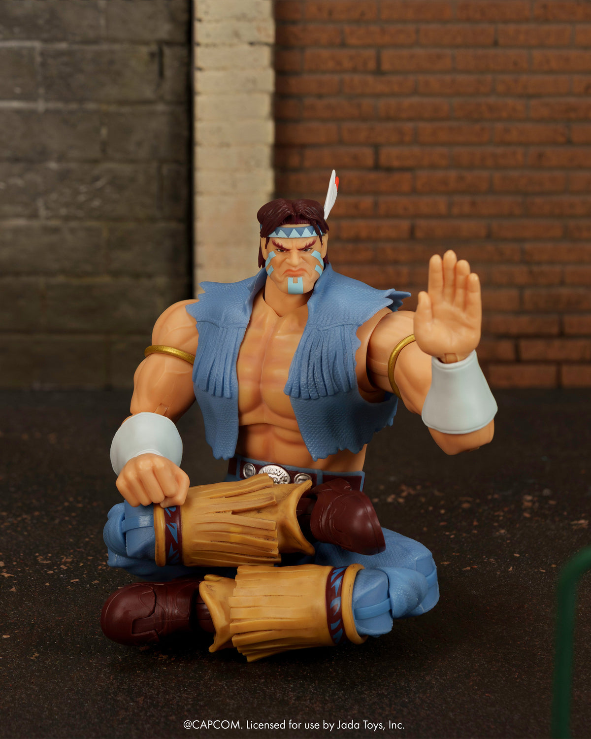 T. Hawk Ultra Street Fighter II 6-Inch Action Figure — Front View Seated with Figure Detail Shown